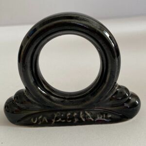 Fiestaware Black Discontinued Napkin Ring
